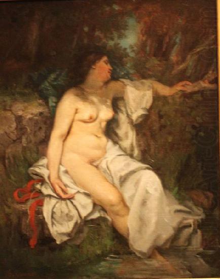 Bather Sleeping by a Brook, Gustave Courbet